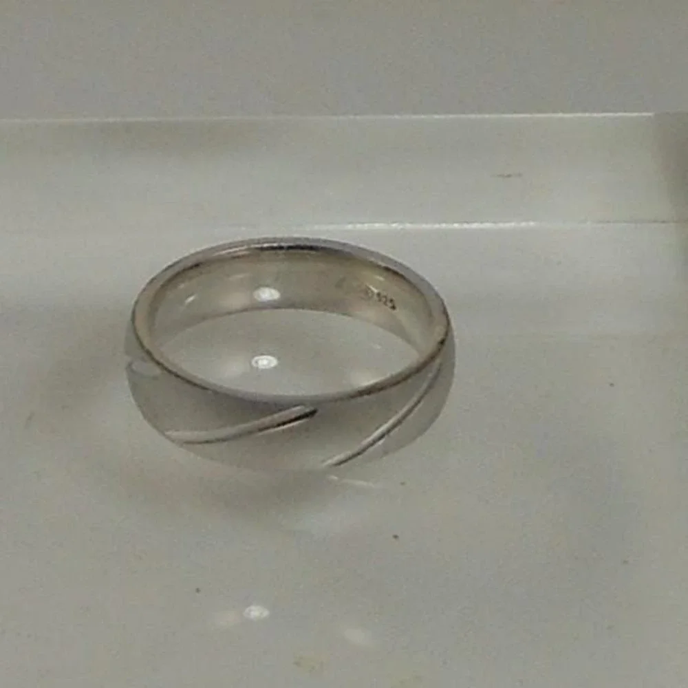 Handcrafted Diamond-Cut Wedding Band Ring | Vintage 925 Silver | Size 9.5 | 6.5g